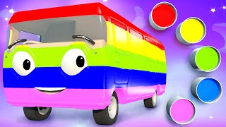Learn Colors With Bus Paint Finger Family Song For Kids Best Of Panda Bo