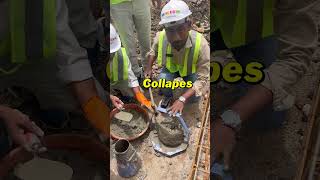 slump cone test true slump #shortsfeed #construction #civilengineering