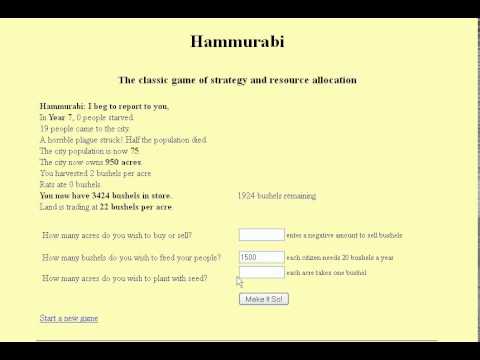 Letu0027s Quickly Play Hammurabi