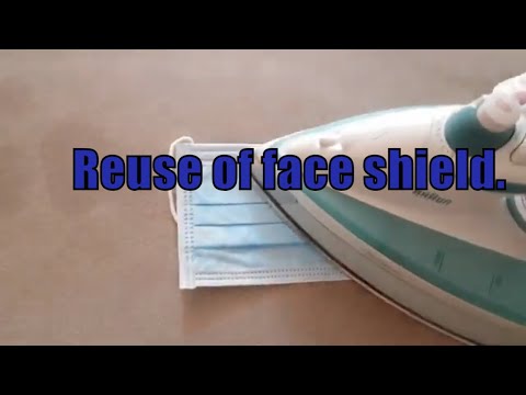 Reuse of face shield. Повторное использование защитной маски.