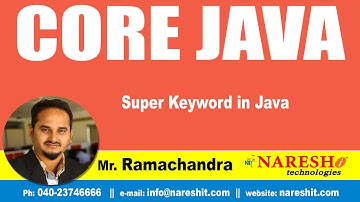 Core Java Tutorials | Super Keyword in Java | Mr.Ramachandra
