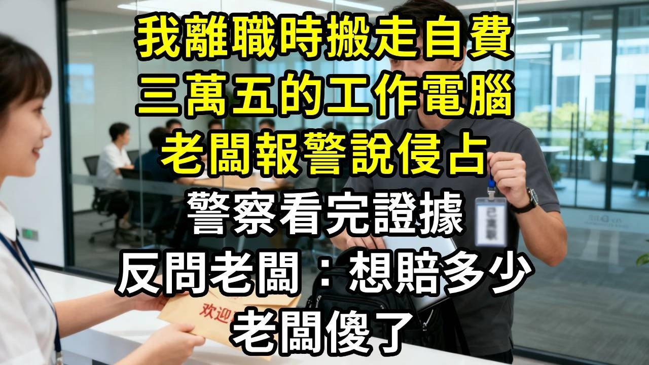 我離職時搬走自費三萬五的工作電腦，老闆報警說侵占，警察看完證據，反問老闆：想賠多少#高田小說社