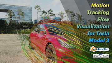Motion tracking flow visualization for Tesla Model 3 - 테슬라 모델3 유동해석 모션트랙킹