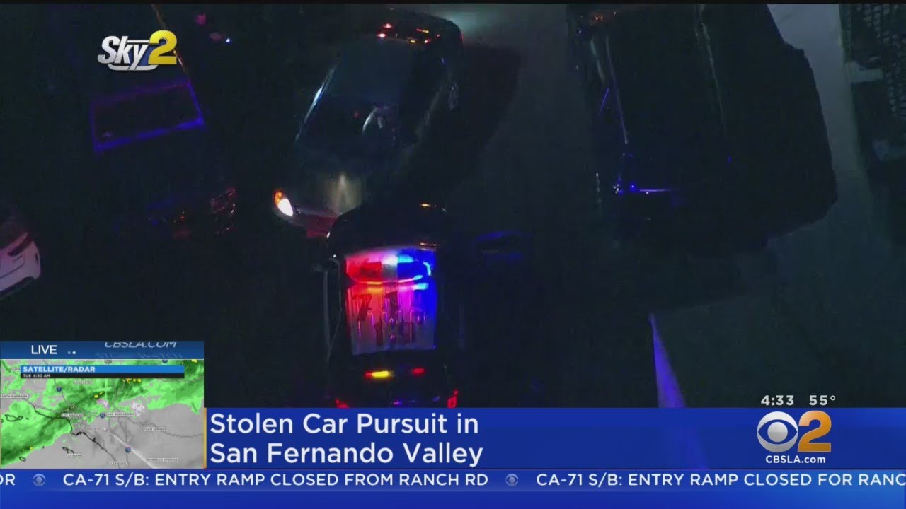Suspect In Stolen Car Leads Police On Wild Pursuit Through San Fernando ...