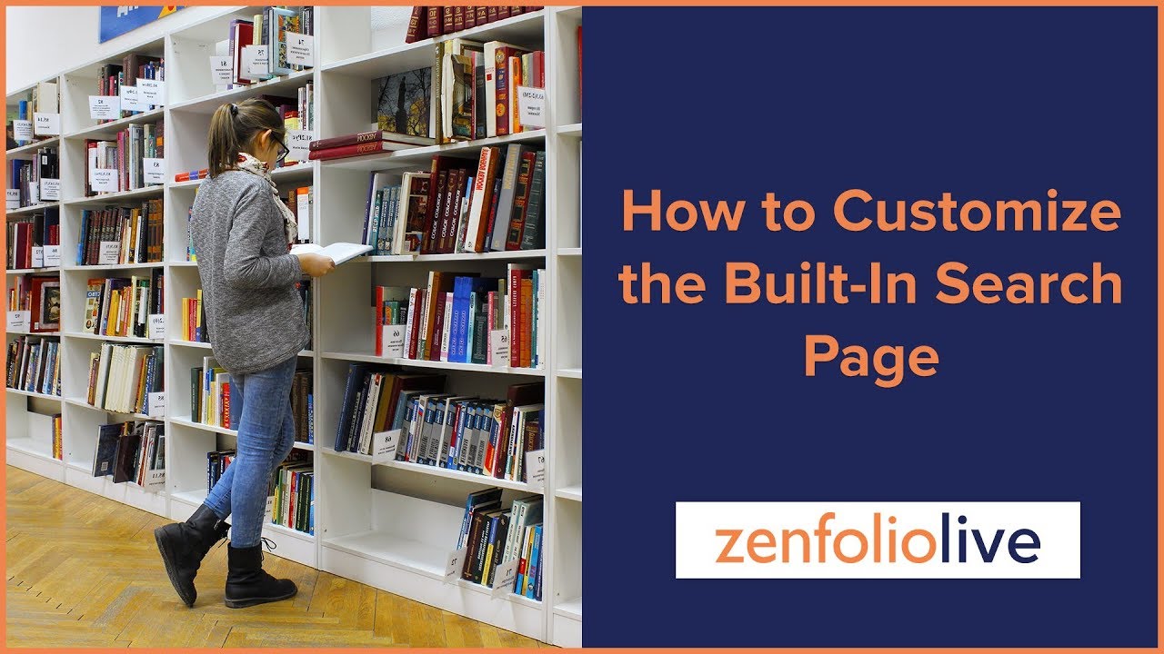 👨‍🏫 How to Customize the builtIn Search Page Zenfolio Live E133