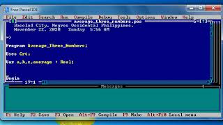 Average of Three Numbers in Pascal
