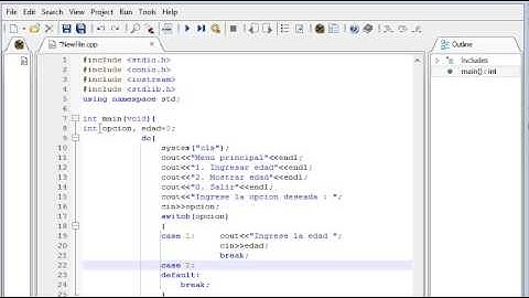 Video 1 : Cómo crear menu c++
