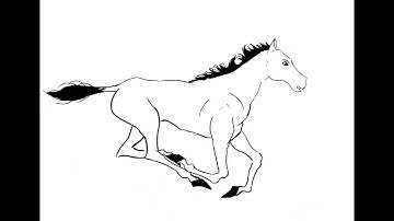 Horse Running and Jumping  Animation //2D// #animation #gurukulartshala