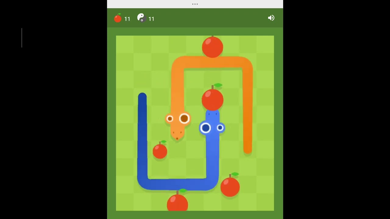 Playing google snake game(made a high score)