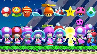 Super Mario Maker 2 - All Toadette Power-Ups in Night Mode