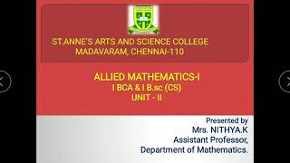 AM-I UNIT II NOTES 3 VIDEO