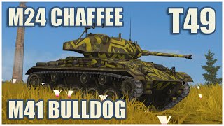 M24 Chaffee, M41 Bulldog & T49 • RASEINIAI HEROES WoT Blitz