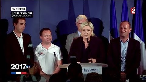 Second tour des élections législatives. Réaction de Marine Le Pen – 18 juin 2017 (France 2)