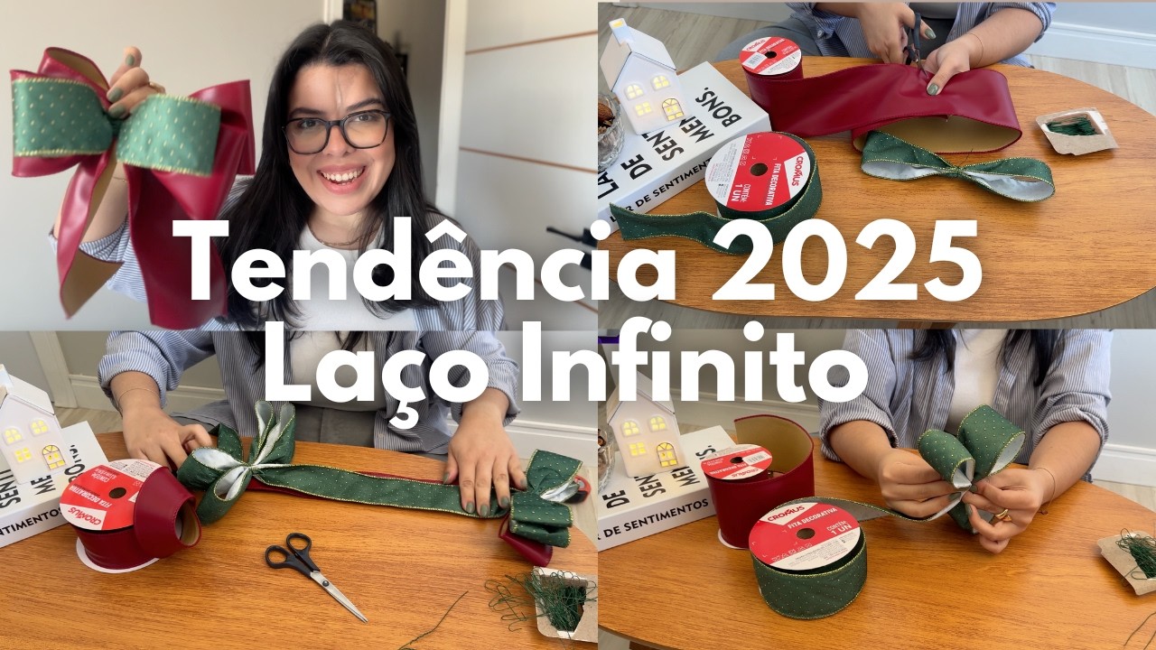 TENDÊNCIA de Natal 2025 🎄 Aprenda o Laço Infinito e Transforme sua Decoração | ep.2 NatalFeitoemCasa