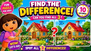 🔍 Find the 3 Differences! 🧩 Fun Spot the Difference Game for Kids | Tiny Explorer 🌈