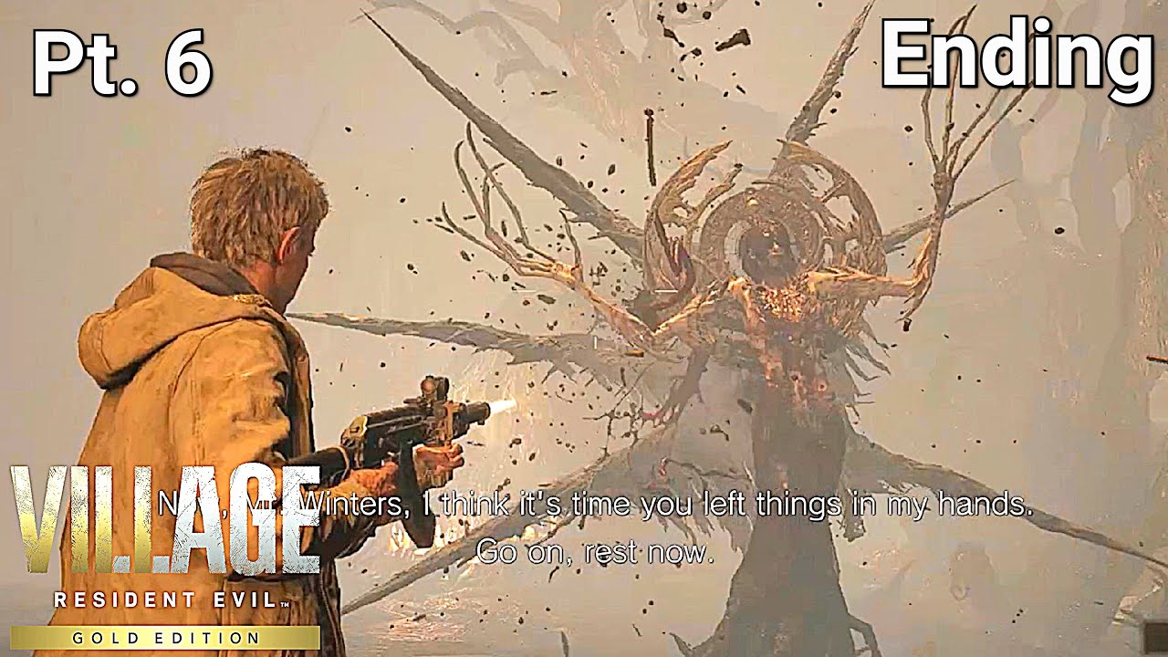 3rd Person RE8 Village Story Gameplay Pt. 6 Playing Chris & Mother Miranda Boss Fight + Ending