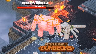 Redstone Golem vs Iron Golem Minecraft Dungeons