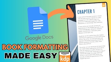 How to format your eBook and Paperback for Amazon KDP using this FREE Tool and Google Docs