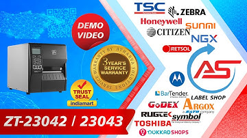 ZT-23042 / 23043 PRINTER DEMO VIDEO  CONTACT ATHARVA SOLUTIONS FOR INFINITE BARCODING SOLUTION