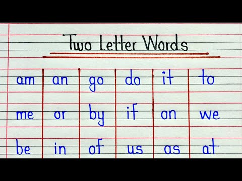 Two letter words writing practice | Handwriting practice on 4 line page | Phonics lesson