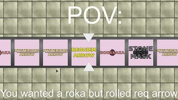 [YBA] POV: You wanted a roka but rolled REQUIEM ARROW