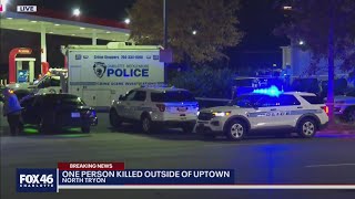 One person found shot outside gas station on N. Tryon near Optimist Park 100 N Tryon Charlotte Nc
