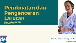 Pembuatan dan Pengenceran Larutan