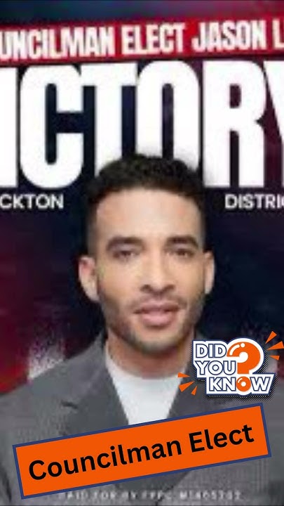 Jason Lee gets a W. He is the new Councilman Elect in Stockton