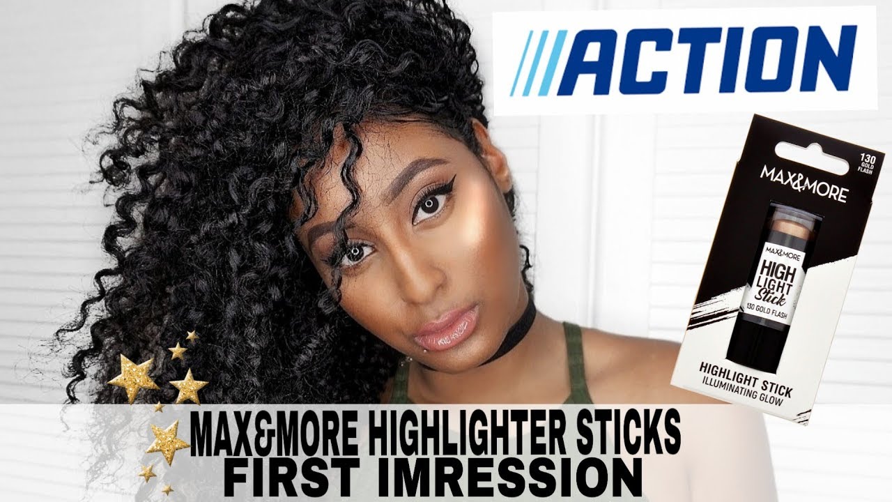 € 1 ACTION HIGHLIGHTER STICKS TESTEN || MAX AND MORE FIRST IMPRESSION +  REVIEW|| BEAUTYBYKEYSH - YouTube