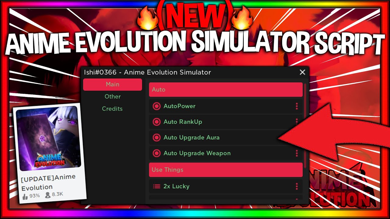 Anime Evolution Simulator: Auto Power, Auto Rank Up, Auto Upgrade Weapon  Scripts