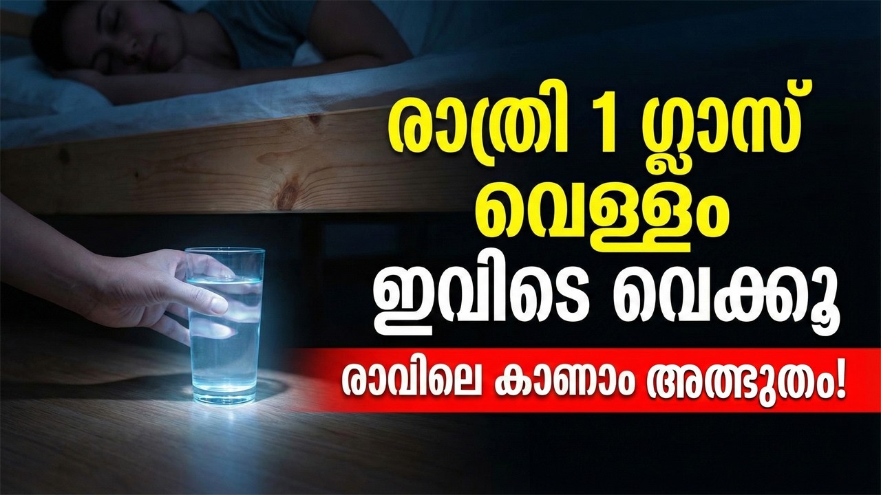 രാത്രി 1 ഗ്ലാസ് വെള്ളം ഇവിടെ വെക്കൂ; രാവിലെ കാണാം അത്ഭുതം! | Water Remedy #jyothisham #astrology
