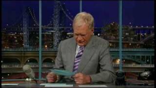 David Letterman Sarah Palin Joke issues June 10th 2009