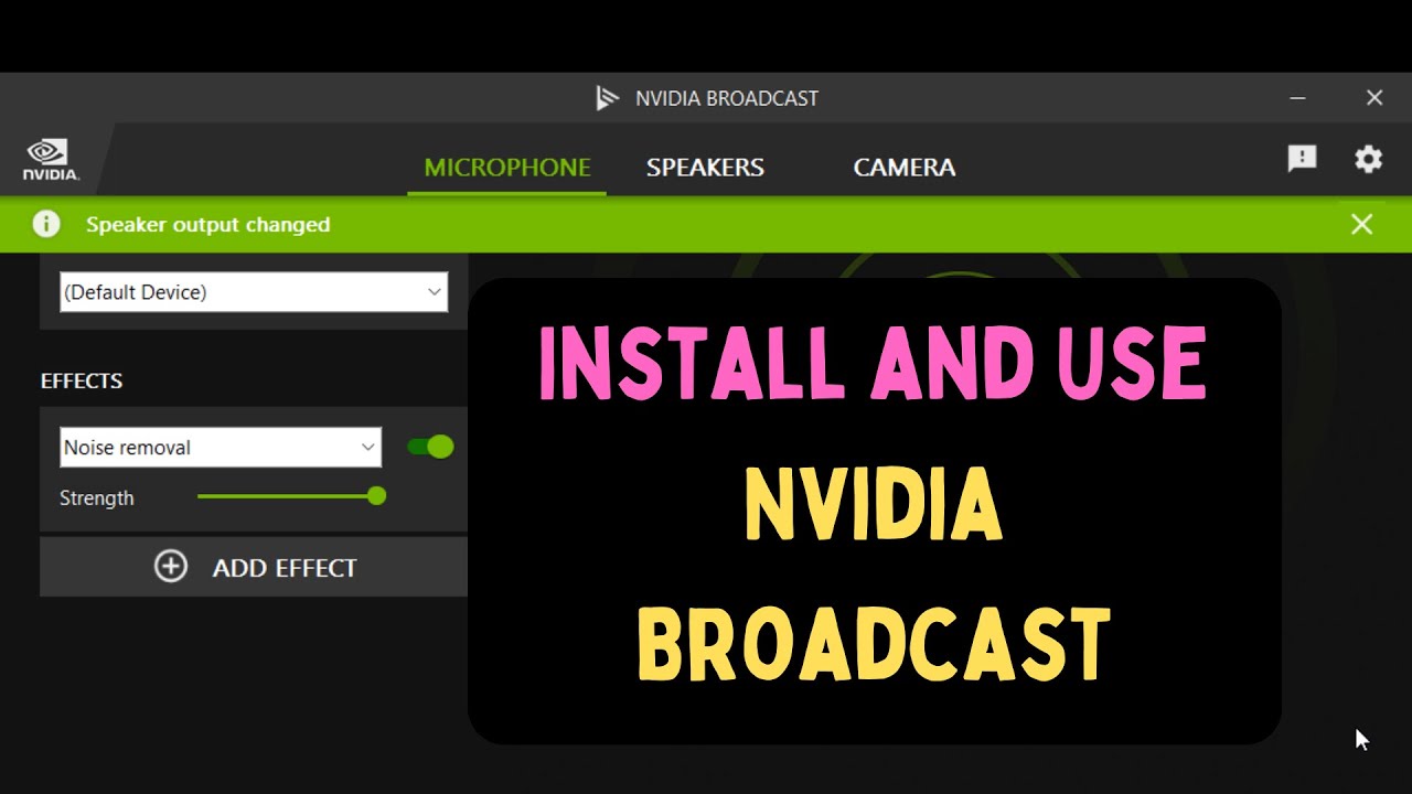 How to Install and Use Nvidia Broadcast in Windows 11 - YouTube