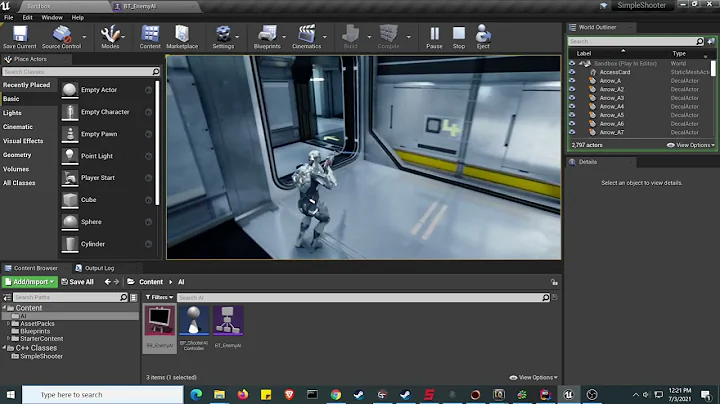 Unreal Engine's Behavior AI Tree And Blackboard Used For Creating Aggressive AI Tasks