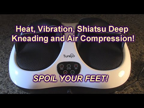 BEST Foot Massager Heat, Vibration, Shiatsu Deep Kneading and Air  Compression Turejo Brand REVIEW - YouTube