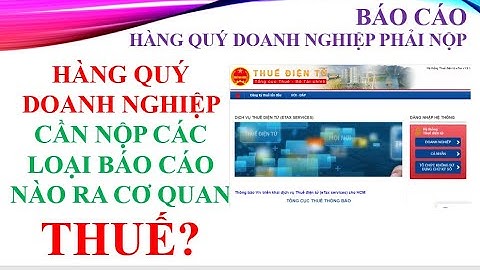 Các báo cáo thuế doanh nghiệp phải nộp hàng Quý