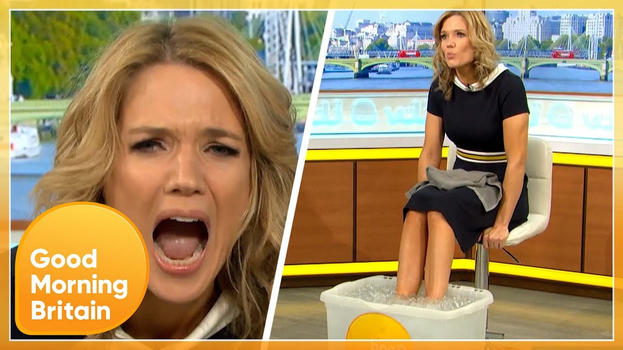 Charlotte Takes On The Ice Foot Challenge to Raise Awareness for Motor Neurone Disease | GMB