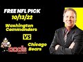 NFL Picks - Washington Commanders vs Chicago Bears Prediction, 10/13/2022 Week 6 NFL Free Picks