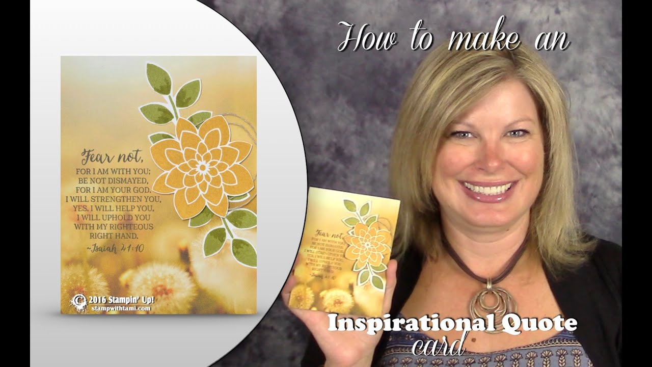 How to make an Inspirational Quote Card with Stampin Up Serene Scenery Paper