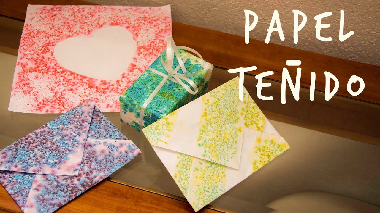 Pasto Formular maestría Técnica para teñir papel, ideal para San Valentín!! (Juno) - YouTube