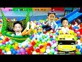 Learn Color Indoor Playground Family Fun Play Area for kids playing &amp; Baby Nursery Rhymes Song