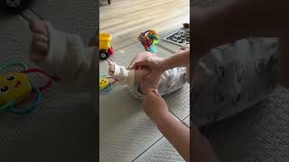 An easy way to keep your baby’s knees safe. #momhack #momlifehacks #mom #babyshorts #momsofyoutube