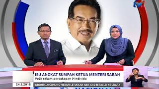 ISU ANGKAT SUMPAH KETUA MENTERI SABAH POLIS RAKAM PERCAKAPAN 9 INDIVIDU