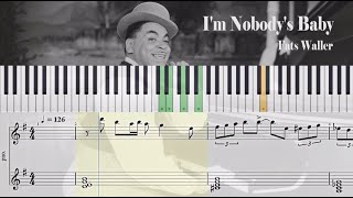 I'm Nobody's Baby - Fats Waller | Piano Sheet Music
