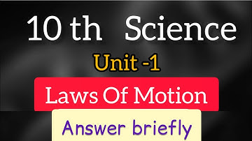 10th science Unit 1 Laws of Motion book back answer | Answer Briefly |