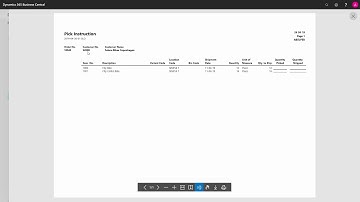 Printing Pick Instruction - Microsoft Dynamics 365 Business Central