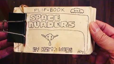 SPACE INVADERS flip book I made when I was a kid! 1979