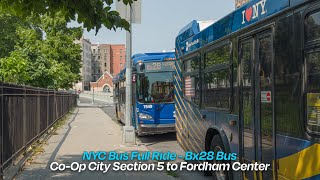Bx28 Bus Full Ride | Co-Op City Section 5 to Fordham Center | MTA NYC Bus