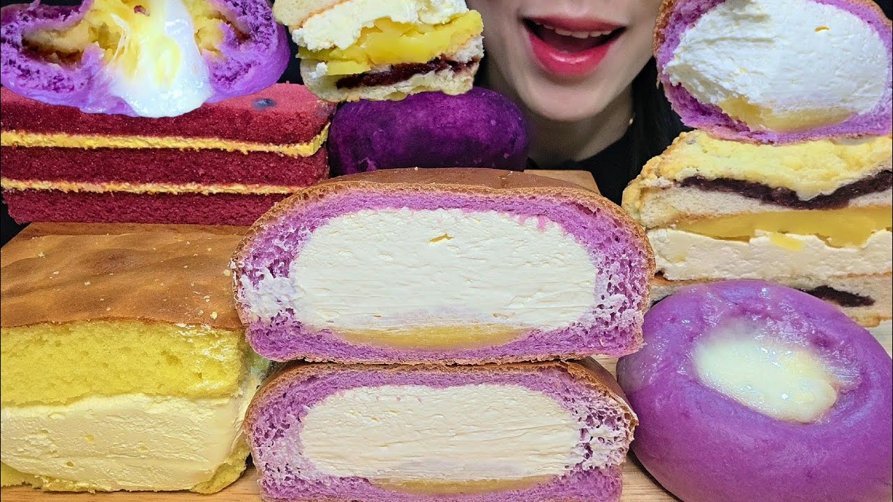 ASMR 고구마 디저트먹방) 편의점 고구마 신상 다 데려왔어요 연세우유 고구마신상빵  고구마치즈호빵 군고구마🍠🍠🍠