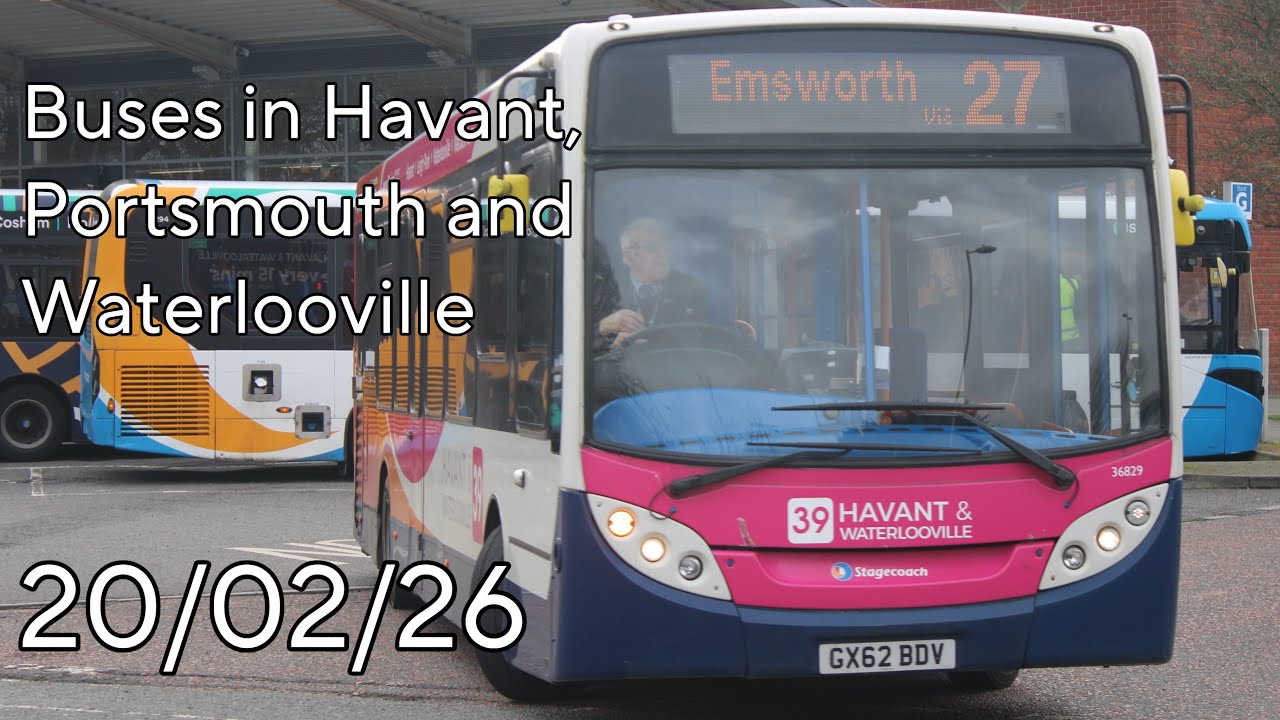 Buses in Havant, Portsmouth and Waterlooville 20/02/26